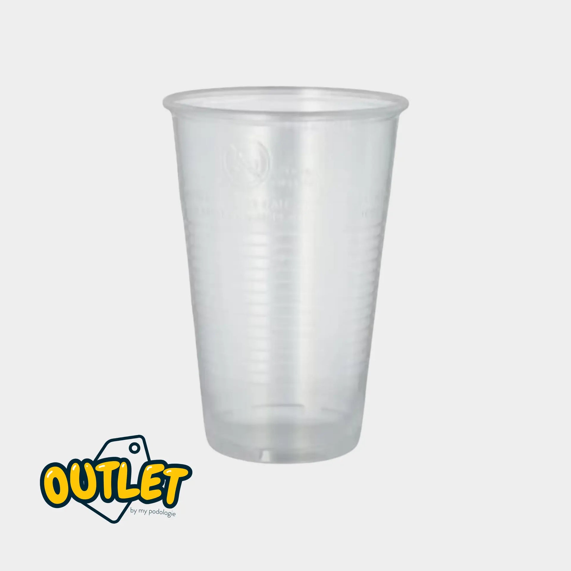 50 vasos de un solo uso en PLA transparente MEDI STOCK 