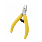 Ergonomische spijkertang - Geel - Rechte snede 15 mm - Platte bek - 13 cm - RVS - Akori