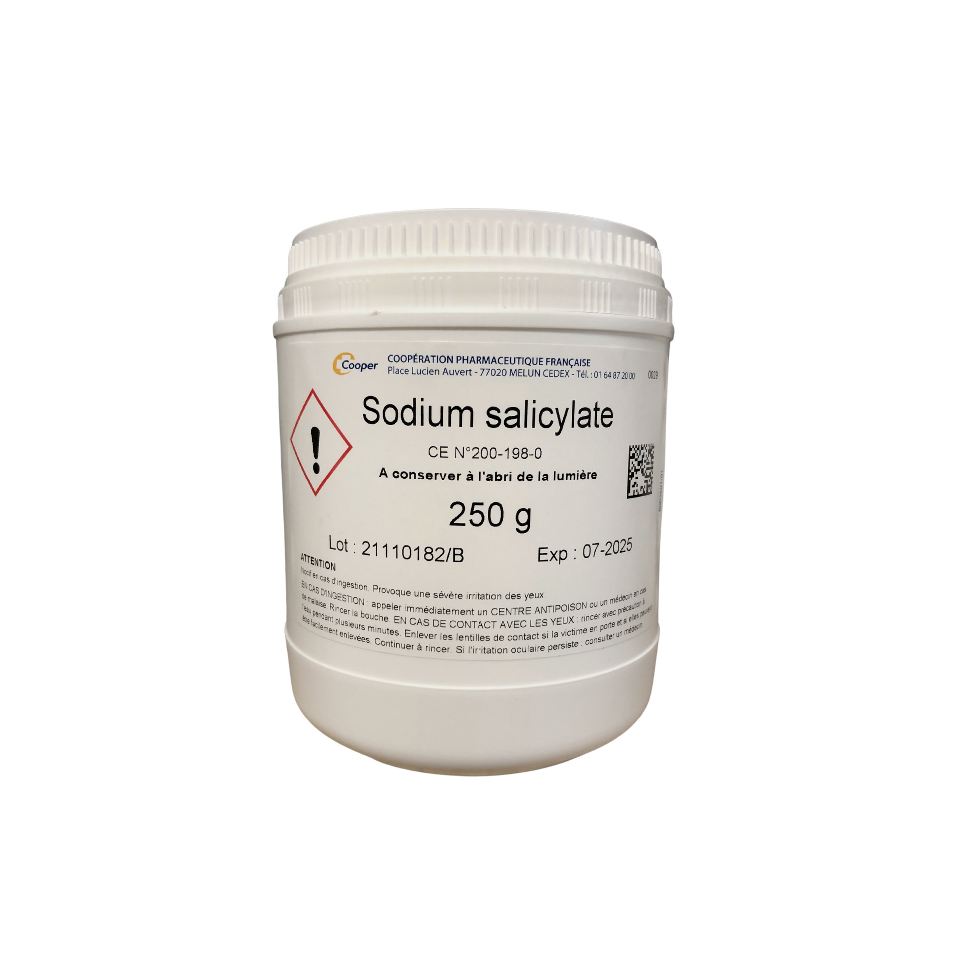 Doos met 250 g natriumsalicylaat voor de behandeling van wratten - Cooper