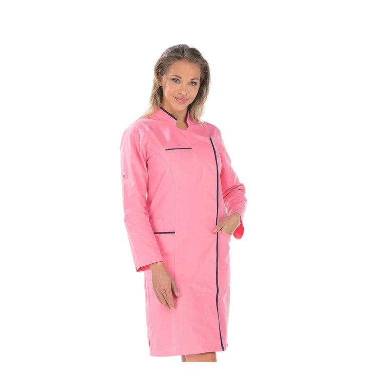 Adeline - Blusa lunga - Maniche lunghe convertibili - Donna - 100 cm My Blouse Twill-Coral-Iris-T6-XXXL