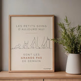 Dekoratives Poster - Abwickeln des beweglichen Fußes