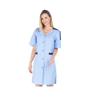 Aglaé - 7/8 μπλούζα - Κοντά μανίκια - Γυναικείες - 95 cm My Blouse  Sergé-Sky Blue-Navy-T6-XXXL