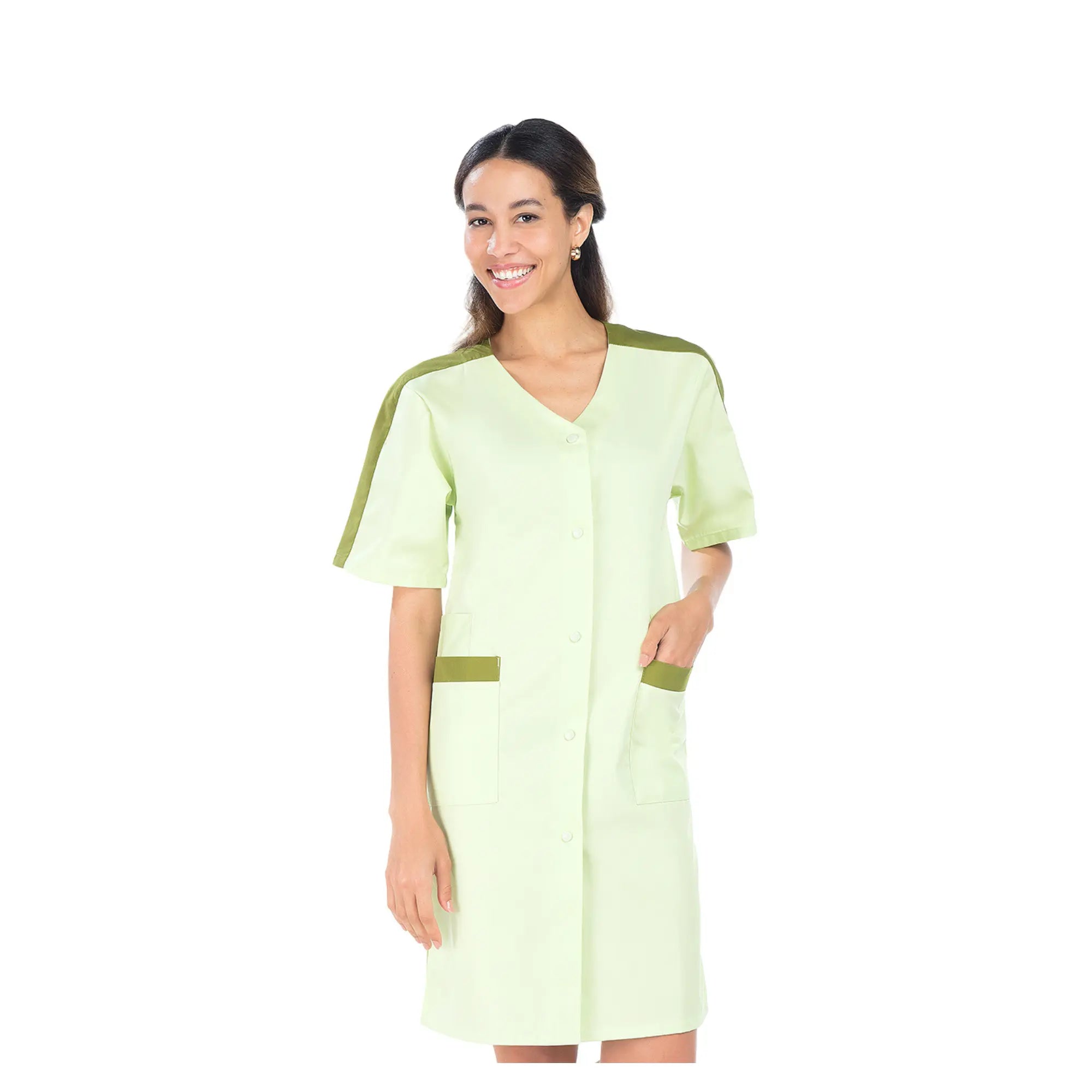 Aglaé - 7/8 μπλούζα - Κοντά μανίκια - Γυναικείες - 95 cm My Blouse  Sergé-Anis-Fougère-T6-XXXL