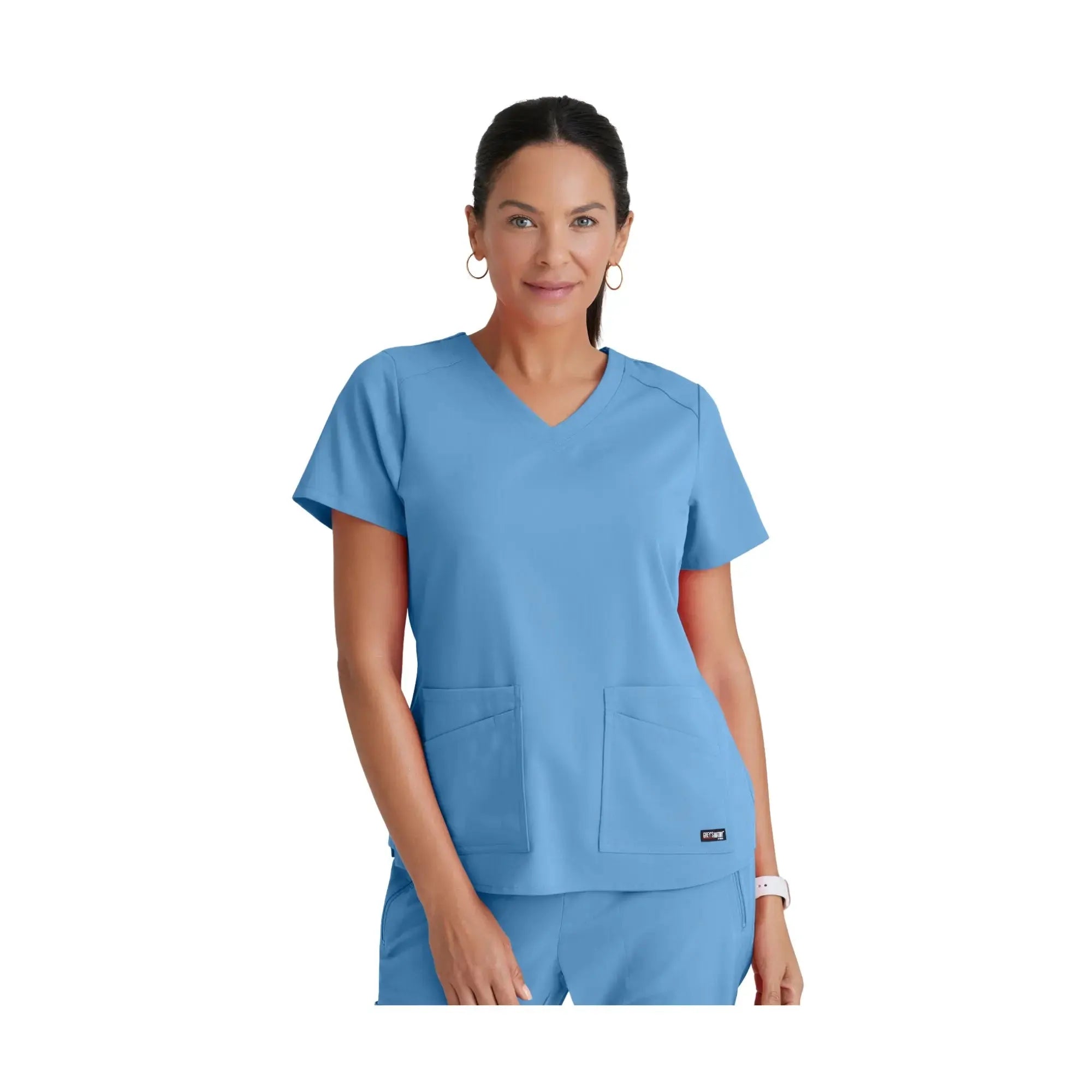 Aura - V-neck tunic - Women - Grey’s Anatomy Stretch Grey’s Anatomy  Sky Blue / XL