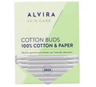 Caixa com 300 cotonetes - 100% algodão e papel - Minha podologia