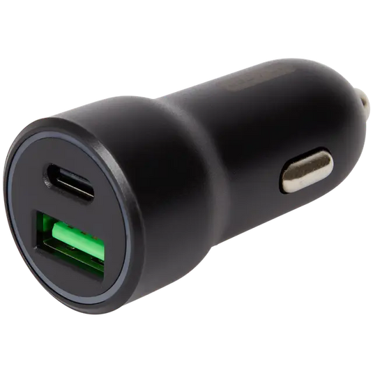 Doppio caricatore per auto USB 3.0 e USB-C