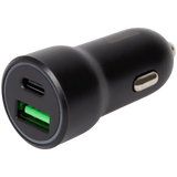 Cargador de coche dual USB 3.0 y USB-C
