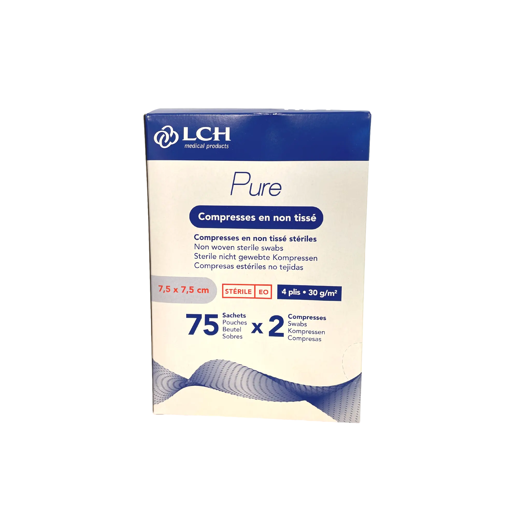 Compresse non-tissée stérile - Pochette de 2 compresses - LCH