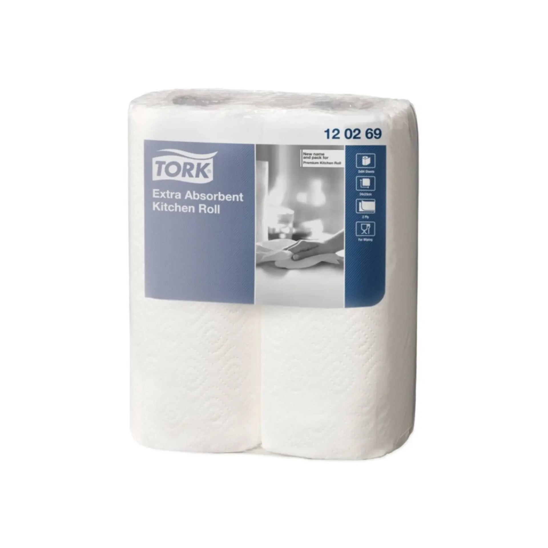 Essuie-tout 64F Extra Absorbant - 2 Rouleaux - TORK - My Médical