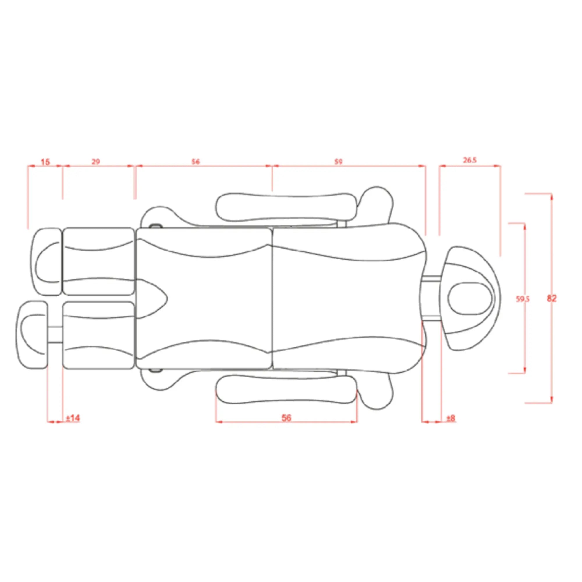 Fauteuil de pédicurie - 5 moteurs - Rotation 240° - Tarse - Weelko Naggura 