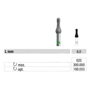 Fraise 370 Diamant - Elimination des callosités et traitement grossier des ongles - 2,3 mm
