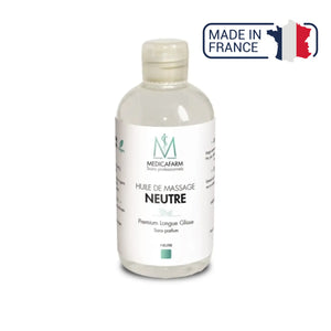 Huile de massage neutre Premium longue glisse - Flacon stop-goutte 250 ml - Medicafarm Medicafarm 