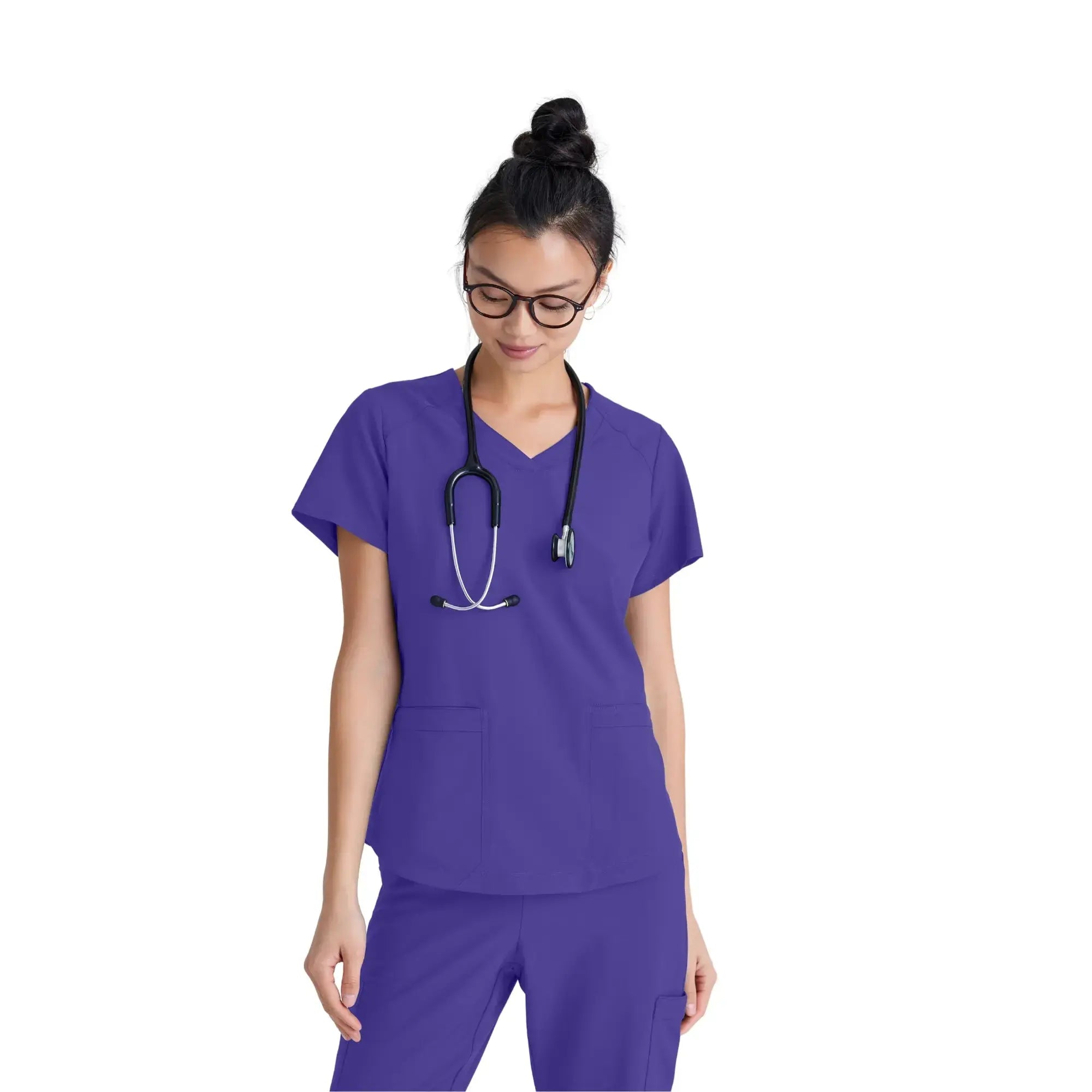 Luma - Tuniek met V-hals - Dames - Grey's Anatomy Evolve Grey's Anatomy Raisin / XL