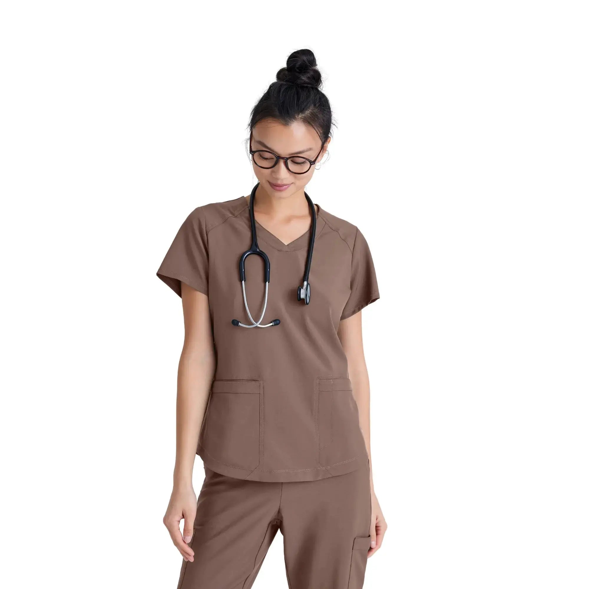 Luma - Tuniek met V-hals - Dames - Grey's Anatomy Evolve Grey's Anatomy Taupe / XL