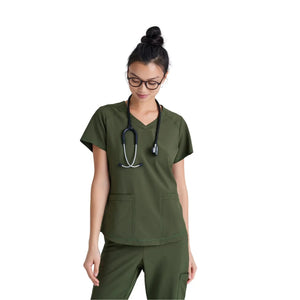 Luma - Tuniek met V-hals - Dames - Grey's Anatomy Evolve Grey's Anatomy  Olijfgroen / XL