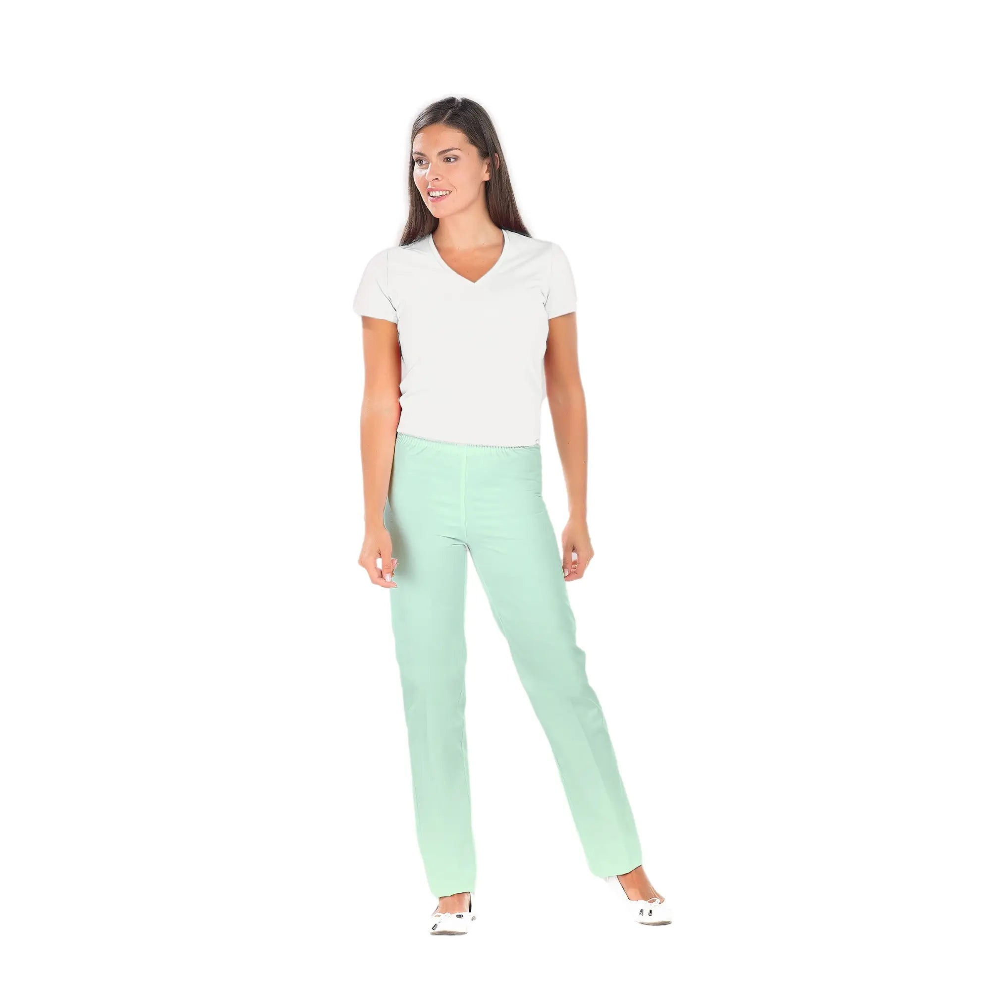 Manu - Pantalon Vert Nil - Mixte - Ceinture élastique - Sans poche My Blouse 
