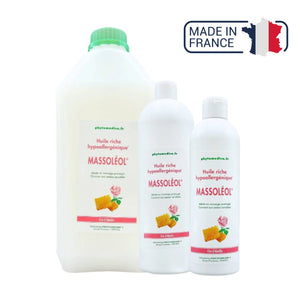 Massoléol® - Rijke hypoallergene neutrale massageolie - Rozengeur - Phytomedica Laboratoires Phytomedica 