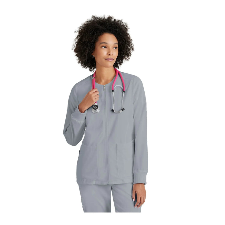 Mila – Medizinische Jacke mit Rundhalsausschnitt – Damen – Grey’s Anatomy Stretch Grey’s Anatomy 