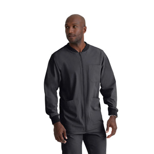 Oly - Veste médicale col rond - Homme - Skechers SKECHERS  Gris Anthracite / XL