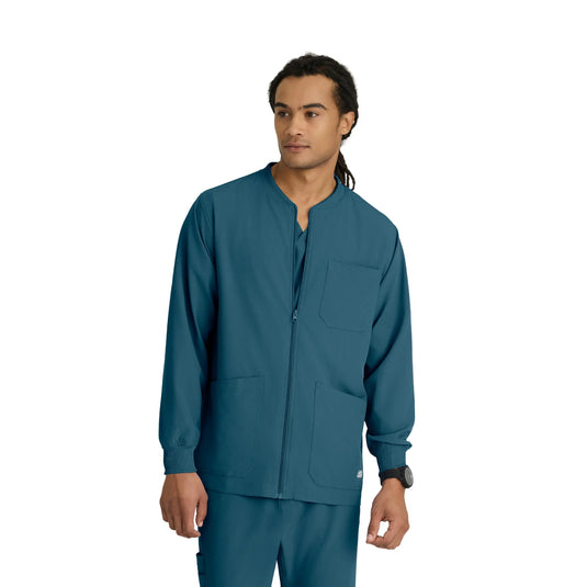 Oly - Jaqueta médica com gola redonda - Masculino - Skechers SKECHERS  Bahamas Azul / XL