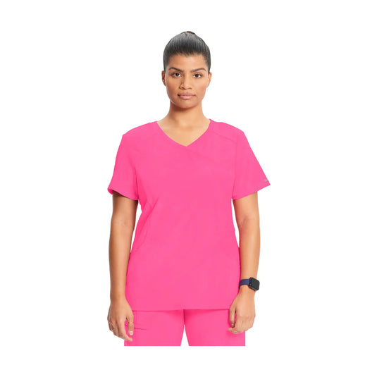 Ondres - Túnica médica - Wrap-over - 66 cm - Mulher - Cherokee - Cor 1 Uniformes Médicos Cherokee  Rosa-Carmim-3XL