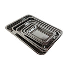 Vassoio rettangolare in acciaio inox - 6 dimensioni
