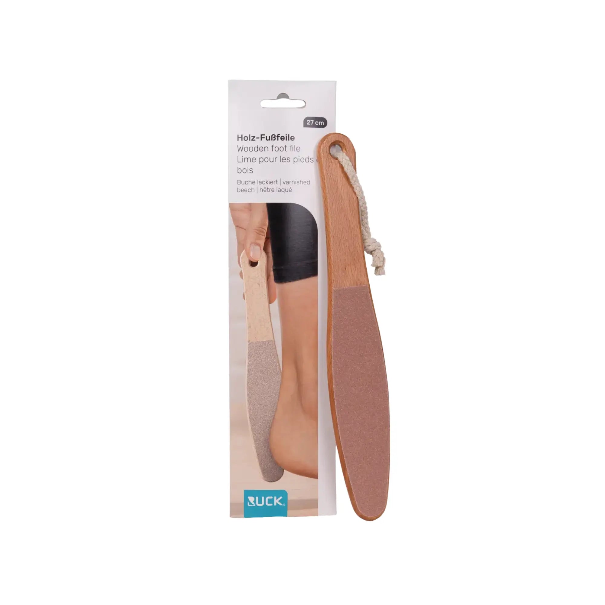 Râpe double face en bois de hêtre - grain 180/100 - 27 cm - Ruck Ruck 