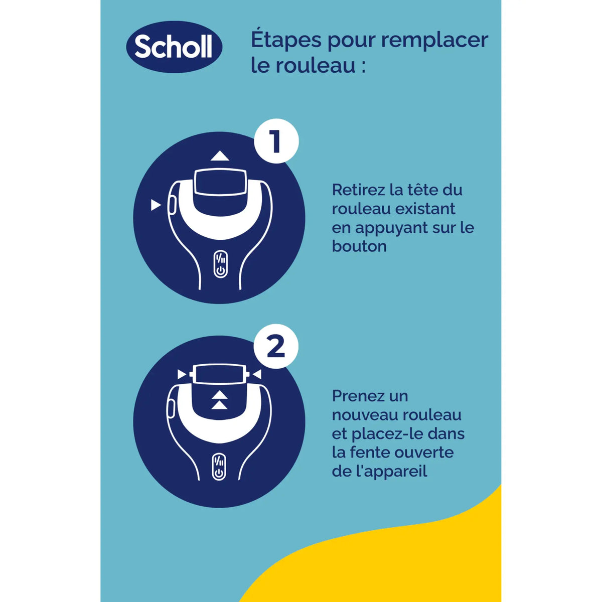 2-in-1-Peeling- und Glättungsroller-Nachfüllung – elektrische Pediküre-Raspel – Scholl