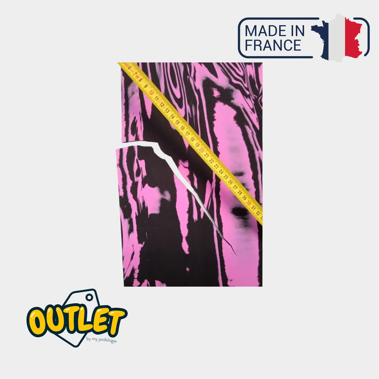 Recouvrement PE EVA - Shore 30 - 2mm - 1035 x 1030 mm - Rose/Noir // Défaut My Podologie 