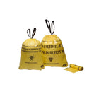 Rollo de bolsas para desechos médicos amarillas - Lazos deslizantes - 6 volúmenes