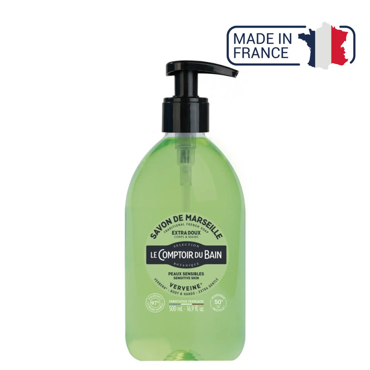 Savon de Marseille liquide Verveine - 500ml - Le Comptoir du Bain - My Podologie