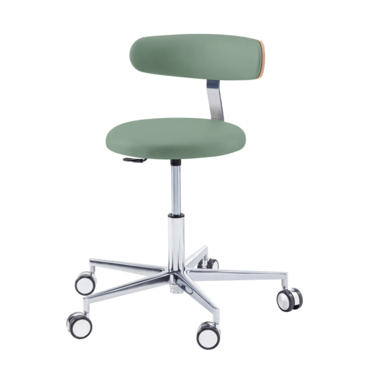 Siège praticien - ROUND - Ruck - Ressort à Gaz Long Ruck  Sauge-Dossier-Radius-CPL-Noyer