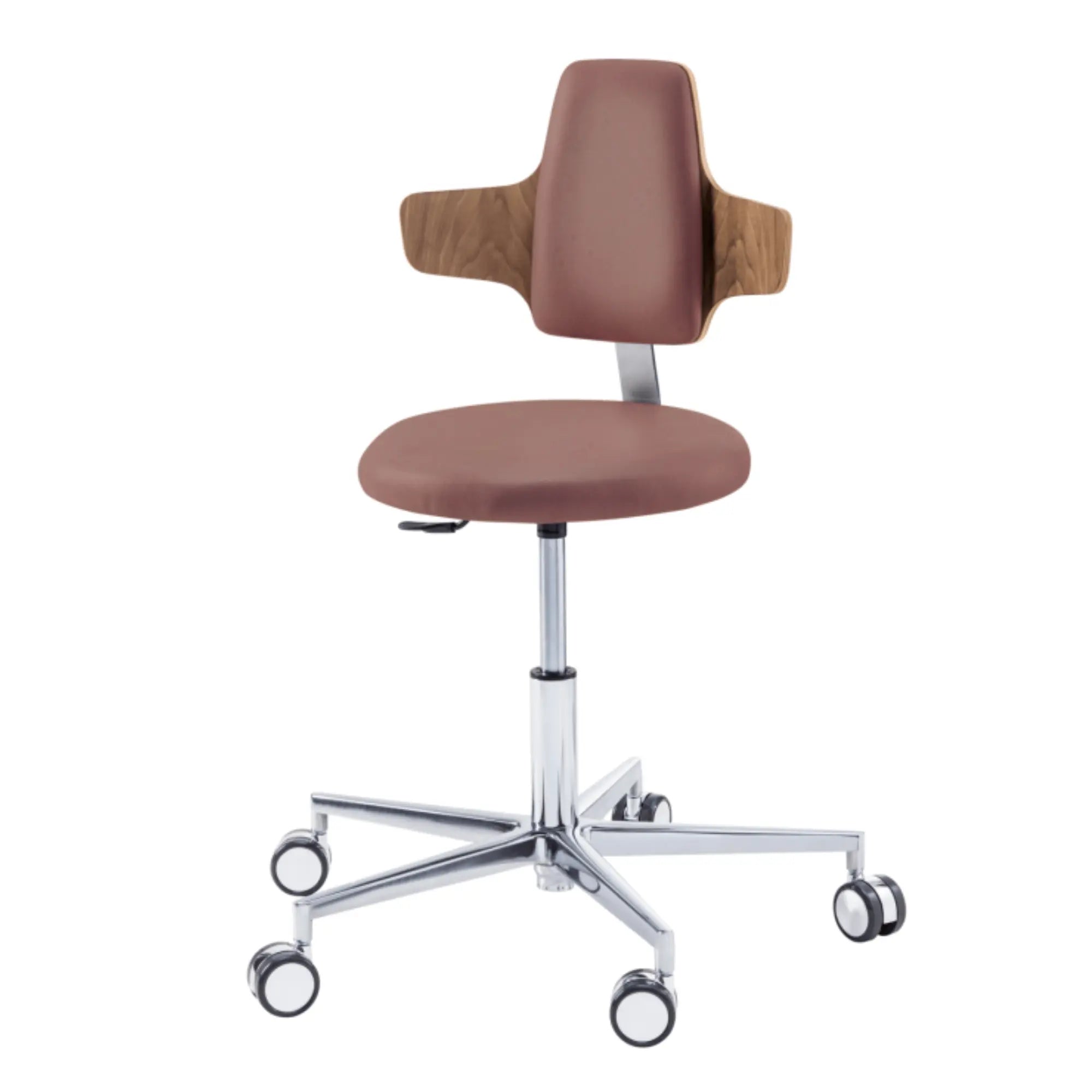 Siège praticien - ROUND - Ruck - Ressort à Gaz Long Ruck  Muscade-Dossier-Napoléon-CPL-Noyer