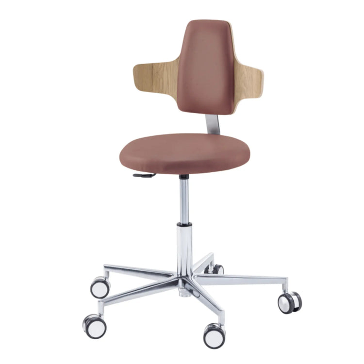 Siège praticien - ROUND - Ruck - Ressort à Gaz Long Ruck  Muscade-Dossier-Napoléon-CPL-Chêne