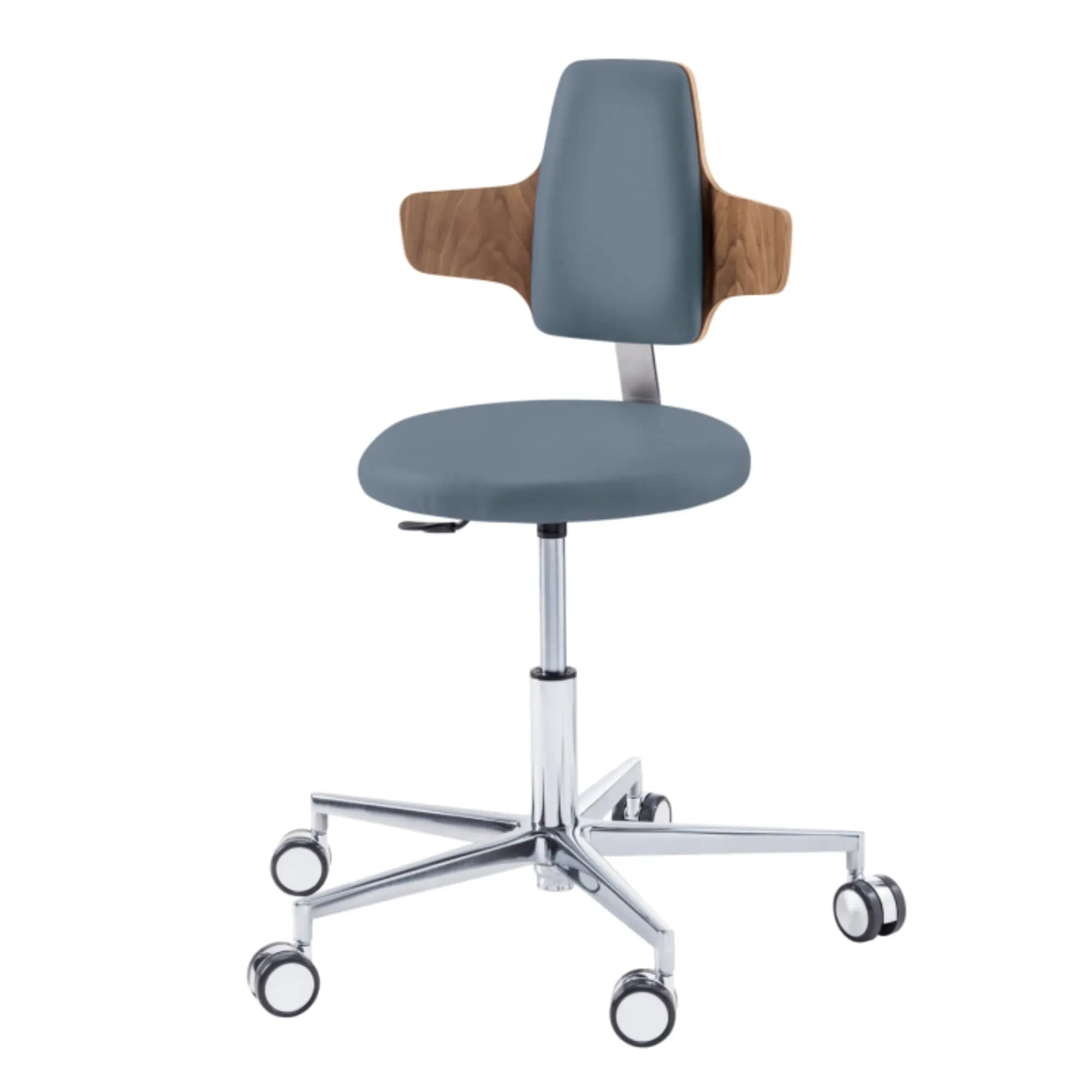 Siège praticien - ROUND - Ruck - Ressort à Gaz Long Ruck  Océan-Dossier-Napoléon-CPL-Noyer