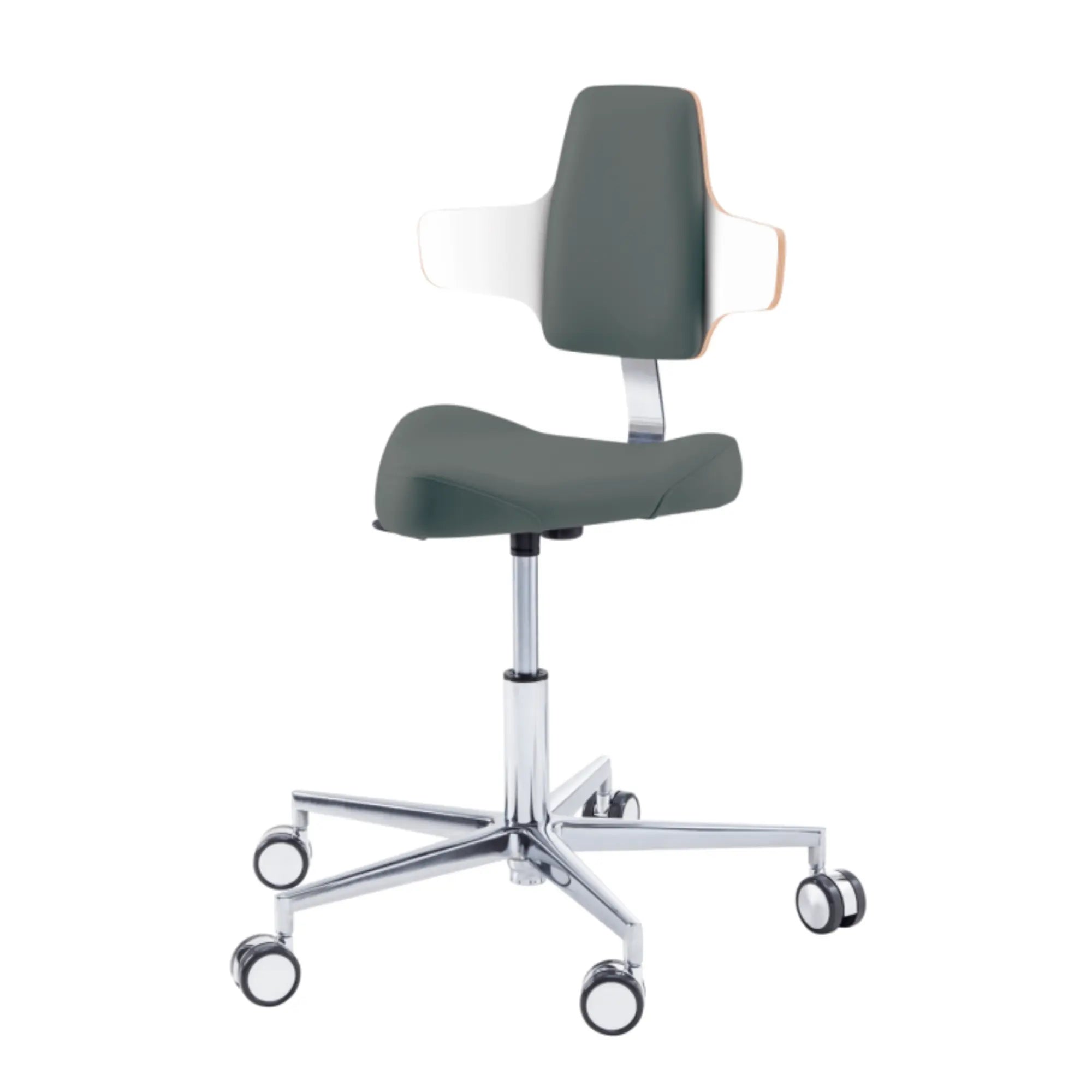 Siège praticien - TRIANGLE - Ruck - Ressort à Gaz Long Ruck  Pierre-Dossier-Napo-CPL-Blanc