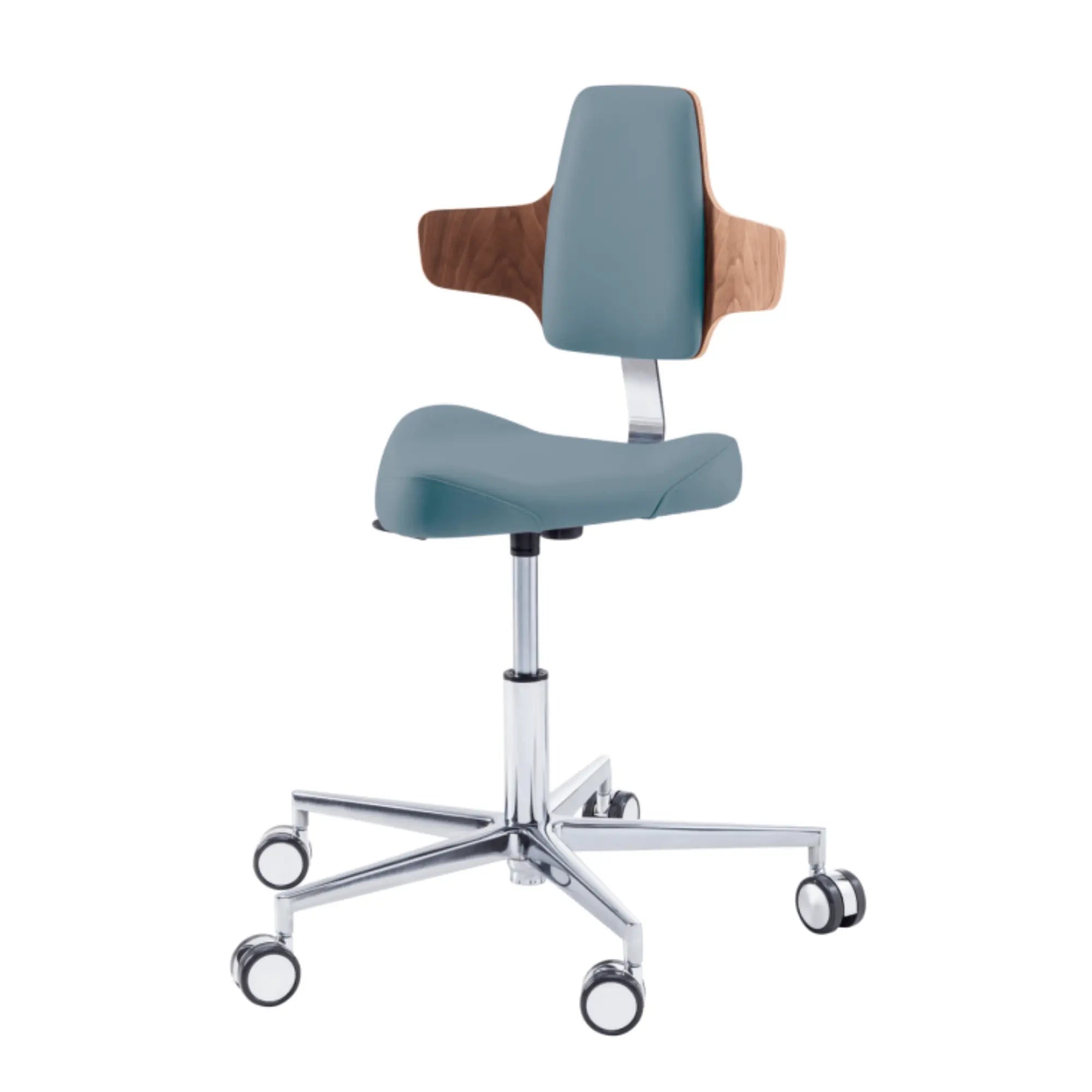 Siège praticien - TRIANGLE - Ruck - Ressort à Gaz Long Ruck  Océan-Dossier-Napo-CPL-Noyer