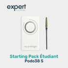 Pack inicial para estudiantes “Cuidados en casa” - 1 micromotor Podo38S blanco + 1 cortaúñas de carburo de tungsteno