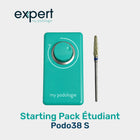 Pacote inicial para estudantes “Home care” - 1 micromotor Podo38S verde menta + 1 cortador de unhas de carboneto de tungstênio
