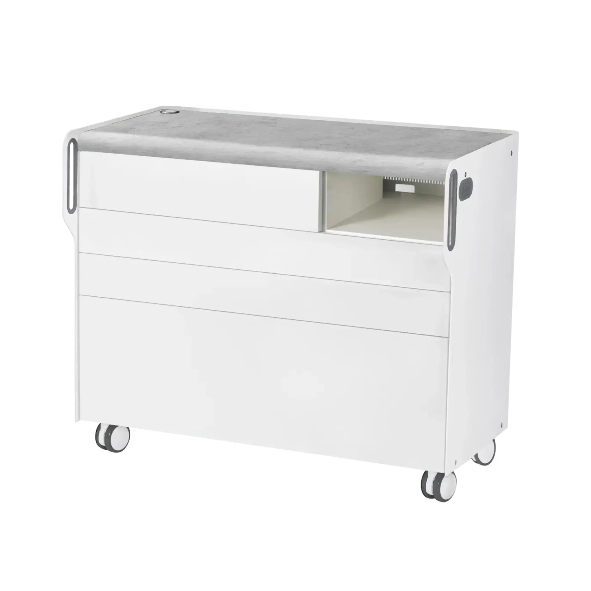 Unité de Podologie "Room Move" - Taille L - Ruck Ruck  Béton-3-compartiment-micromoteur-à-droite-Cercle-X