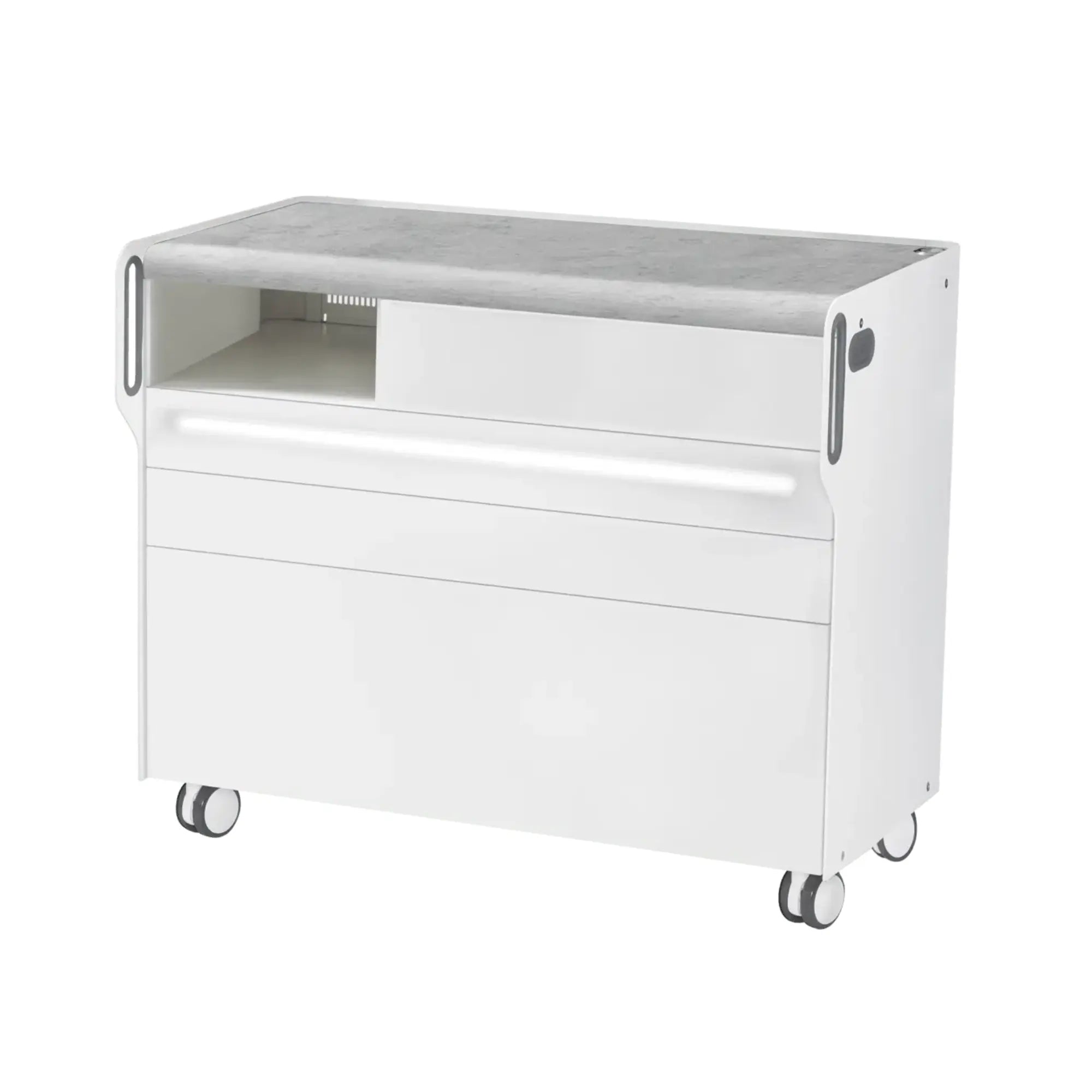 Unité de Podologie "Room Move" - Taille L - Ruck Ruck  Béton-3-avec-LED-compartiment-micromoteur-à-gauche