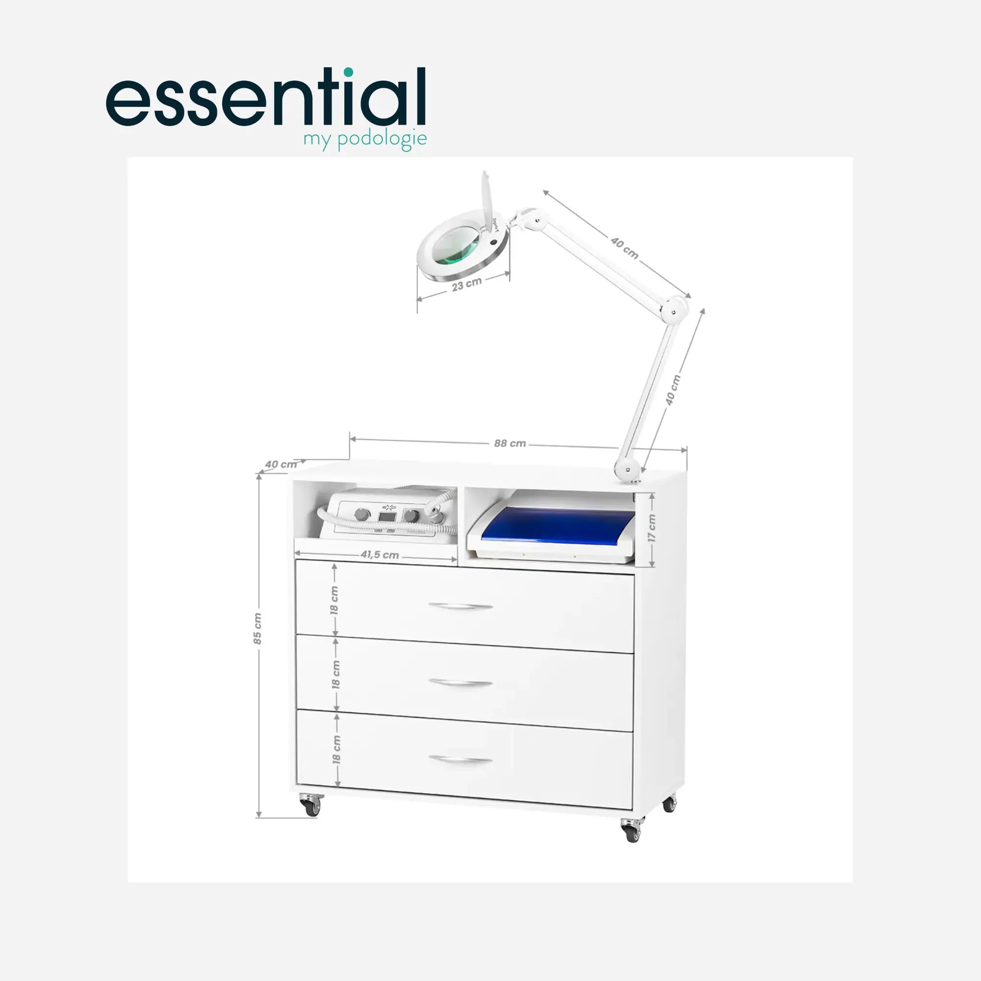 Unidade completa de podologia - Conjunto Y-200Max - Essential by My Podologie Essential 