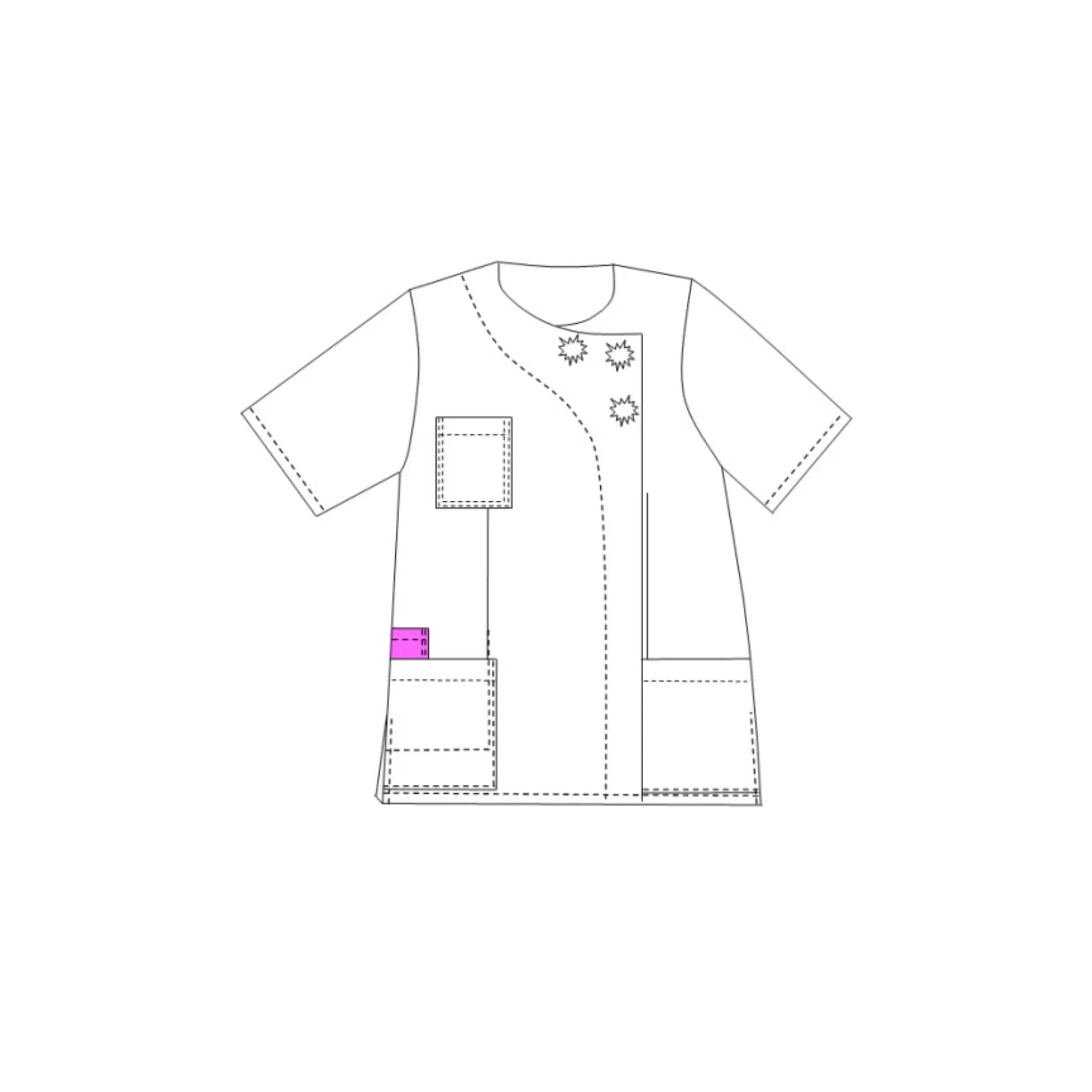 Zoé - Tunika - Kurzarm - Damen - 75 cm Meine Bluse 