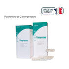 Compresse sterili in TNT - 40 g/m2 - Confezione da 2 compresse - Euromédis